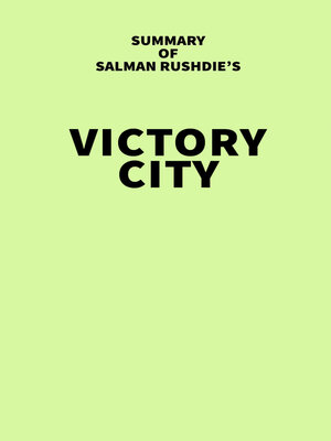 cover image of Summary of Salman Rushdie's Victory City